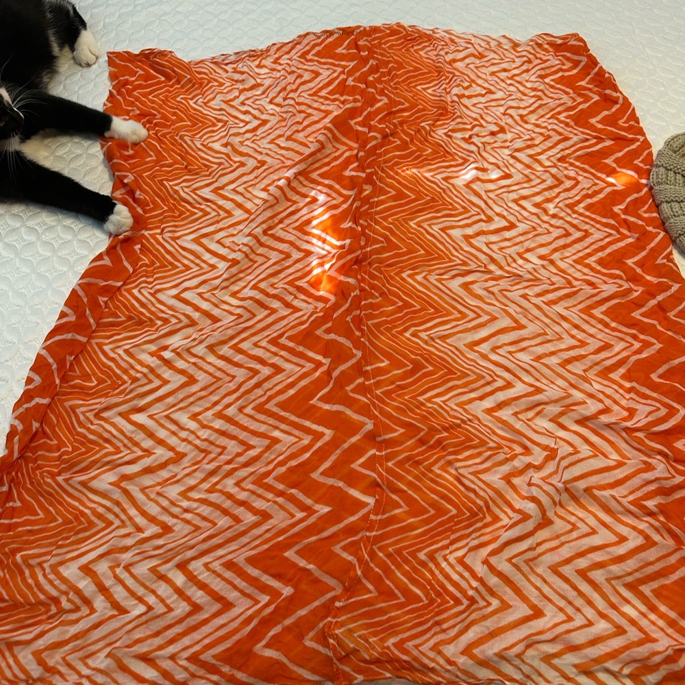 Orange Zigzag Scarf